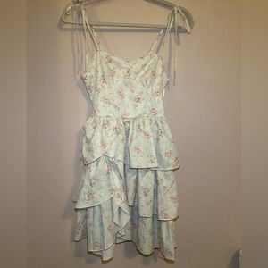 Mint/ Sage floral dress XS